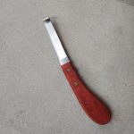 hoof care supplies: Stainless Steel Horse Hoof Pruning Knife with Wooden Handle - Image 5