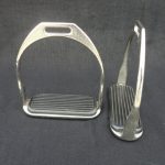 Stirrup leathers and stirrups – Silver Electroplated Steel Irons 12.5cm