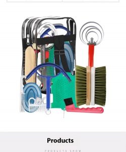 Equestrian Supplies Horse Grooming Brush Set with Equine Bag - Image 2