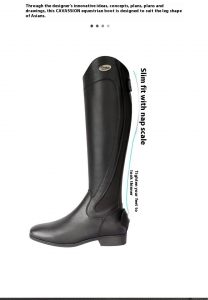 Black Cowhide Leather Equestrian Riding Boots - Image 9