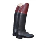 Aoud Saddlery boots uk uk Tall Leather Riding Boots with Contrast Top