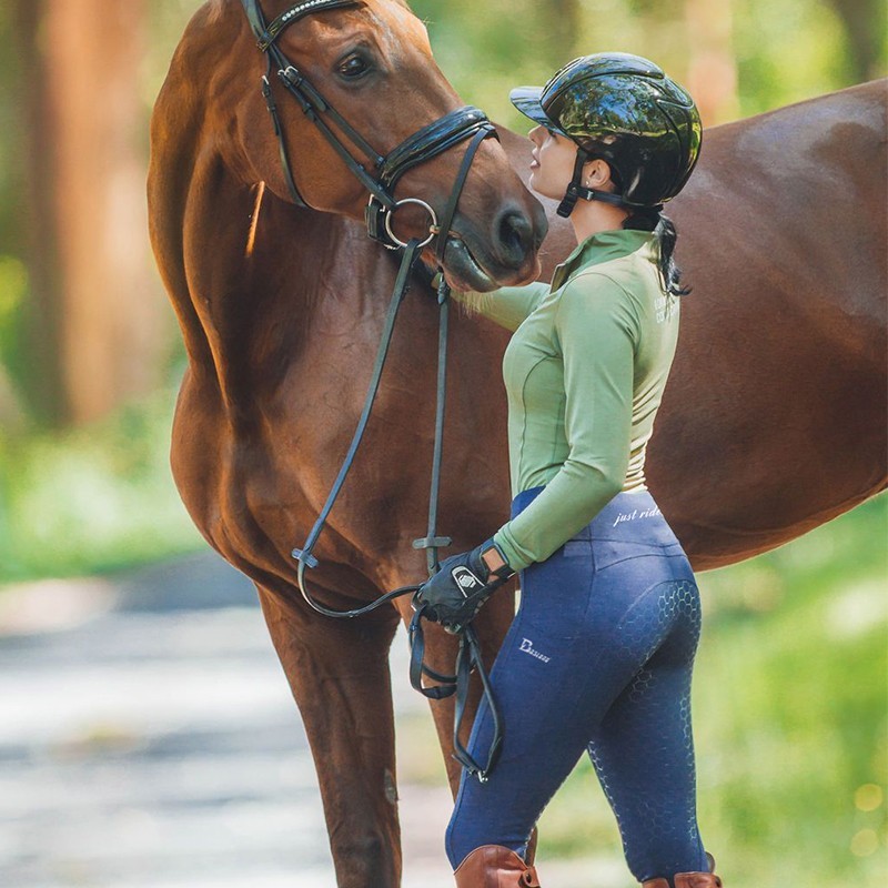 Silicone Equestrian Pants Women's High Elastic Breathable Shaping - Image 4
