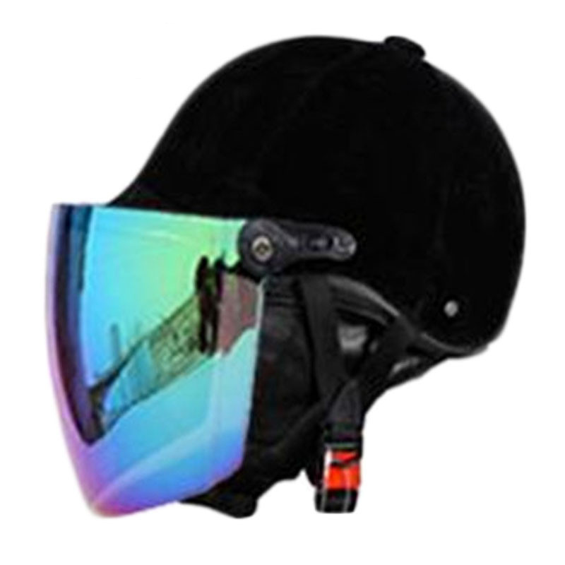 Unisex Black Suede Equestrian Helmet - Image 2