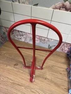 Red Saddle Rack for dressage saddle blanket storage - Image 3
