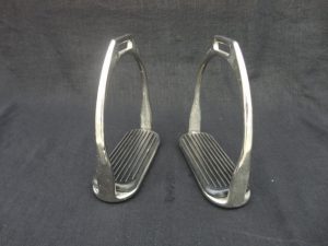 Stirrup leathers and stirrups – Silver Electroplated Steel Irons 12.5cm - Image 3