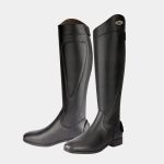 Black Cowhide Leather Equestrian Riding Boots