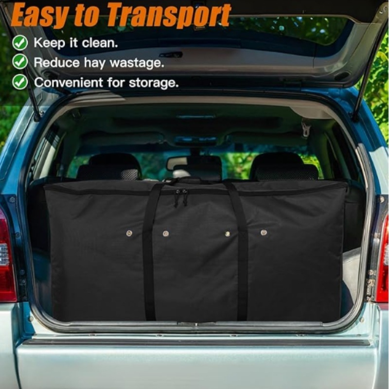 Foldable And Portable Moving Horse Feed Hay Tote For Carrying Dried Grass Livestock Feeding Bag - Image 2