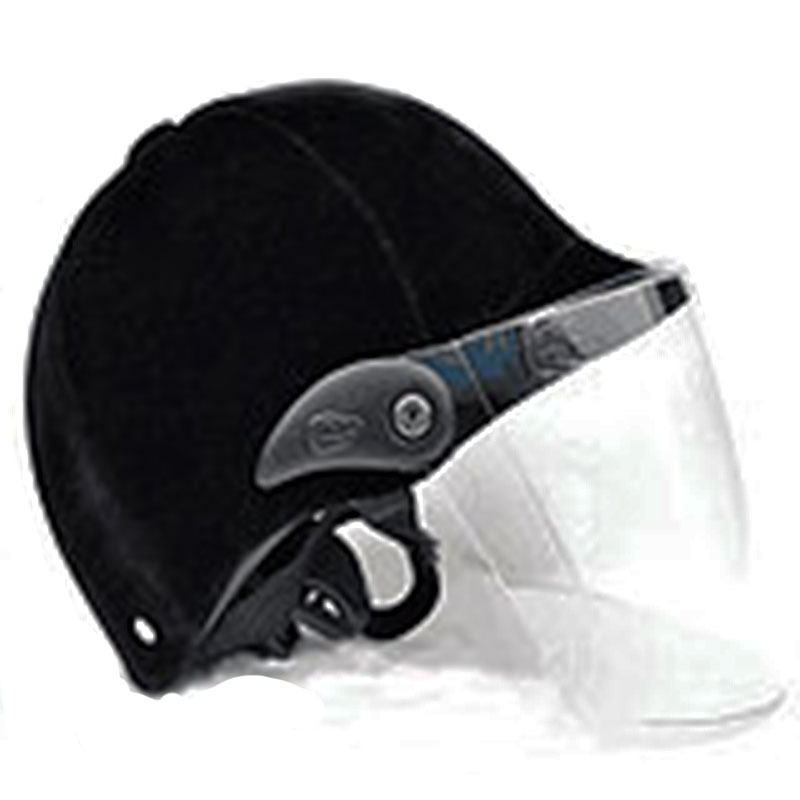 Unisex Black Suede Equestrian Helmet - Image 4