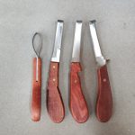 hoof care supplies: Stainless Steel Horse Hoof Pruning Knife with Wooden Handle - Image 4