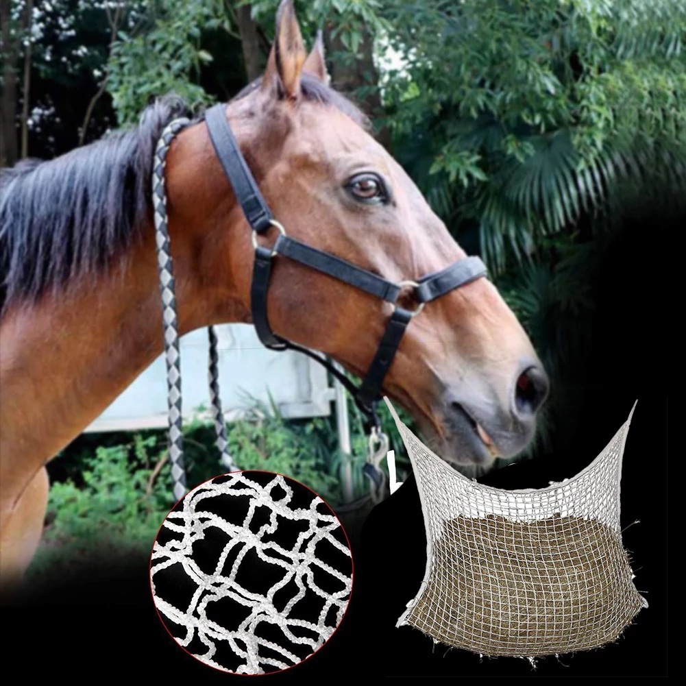 Weaving Grid Horse Hanging Feeding Bag - Image 7