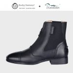 boots uk uk: Black Cowhide Leather Paddock Boots - Image 2