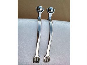 British cap Stainless Steel Ball End Equestrian Spurs Pair - Image 2