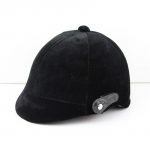 Unisex Black Suede Riding Hat