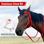 Adjustable Nylon Horse Bridle with Snaffle Noseband