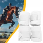 Elastic Bandages for Horses – 4-Piece Cotton Leg Wraps - Image 5