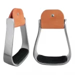 Aluminum Western Horse Riding Stirrups with Non-Slip Rubber Tread 125mm Inner Width - Image 2