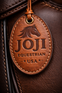 Joji Equestrian horse bridle with Red Swarovski Browband & Full-Length Reins - Image 2