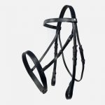 John Whitaker Wakefield black Pony cavesson bridle with reins